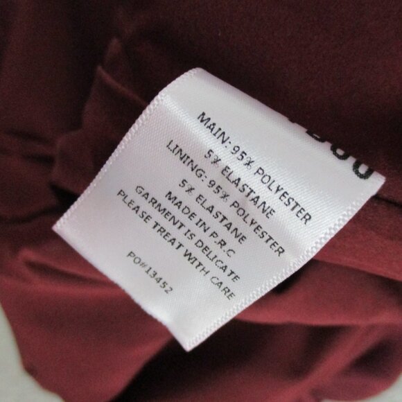 BABYBOO Yulia Maxi Dress Womens Medium Cherry Lacquer Red Split Back Pleat Front - Picture 7 of 8